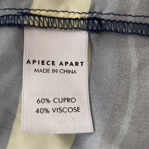 ❌SOLD❌Apiece Apart Off the Shoulder Ruffle Sleeve Striped Blouse💙💚💙 - Picture 9 of 9